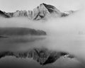Mount Gould, Swiftcurrent Lake, and Fog, Glacier National Park, Montana, 1993